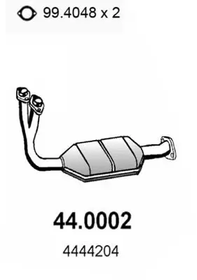 Katalysator vorne ASSO 44.0002 Bild Katalysator vorne ASSO 44.0002