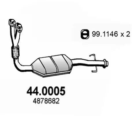 Katalysator vorne ASSO 44.0005