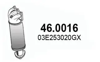 Katalysator vorne ASSO 46.0016