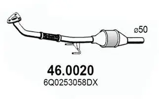 Katalysator vorne ASSO 46.0020
