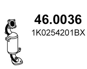 Katalysator vorne ASSO 46.0036