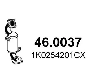 Katalysator vorne ASSO 46.0037