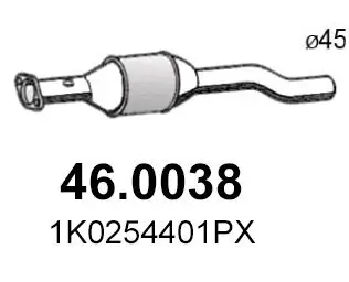 Katalysator vorne ASSO 46.0038 Bild Katalysator vorne ASSO 46.0038