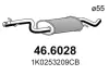 Mittelschalldämpfer ASSO 46.6028