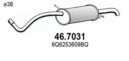 Endschalldämpfer ASSO 46.7031 Bild Endschalldämpfer ASSO 46.7031