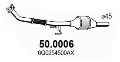Katalysator vorne ASSO 50.0006