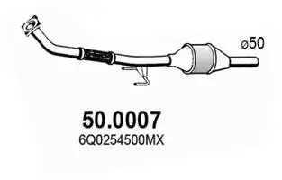 Katalysator vorne ASSO 50.0007
