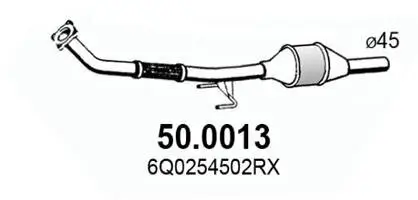 Katalysator vorne ASSO 50.0013