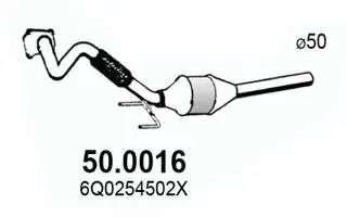 Katalysator vorne ASSO 50.0016