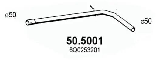 Abgasrohr mitte ASSO 50.5001