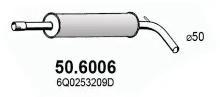 Mittelschalldämpfer ASSO 50.6006 Bild Mittelschalldämpfer ASSO 50.6006