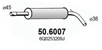 Mittelschalldämpfer ASSO 50.6007 Bild Mittelschalldämpfer ASSO 50.6007