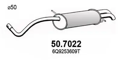 Endschalldämpfer ASSO 50.7022