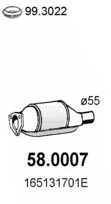 Katalysator vorne ASSO 58.0007