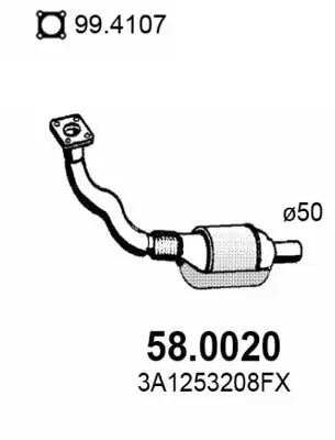 Katalysator vorne ASSO 58.0020