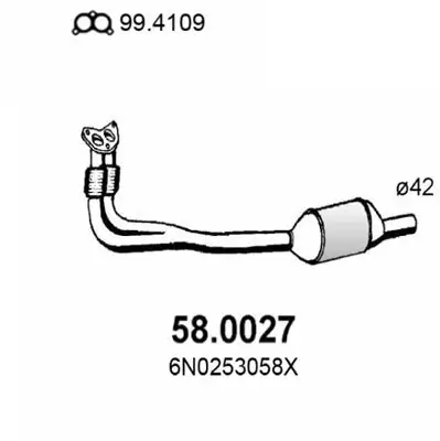 Katalysator vorne ASSO 58.0027