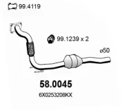 Katalysator vorne ASSO 58.0045