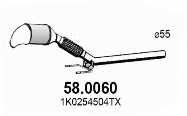 Katalysator vorne ASSO 58.0060