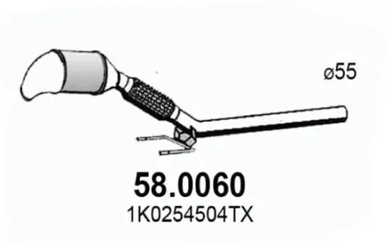 Katalysator vorne ASSO 58.0060 Bild Katalysator vorne ASSO 58.0060