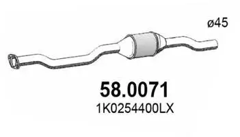 Katalysator vorne ASSO 58.0071 Bild Katalysator vorne ASSO 58.0071