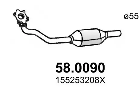 Katalysator vorne ASSO 58.0090
