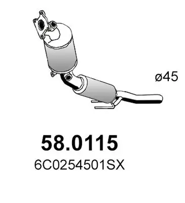 Katalysator vorne ASSO 58.0115