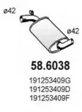 Mittelschalldämpfer ASSO 58.6038