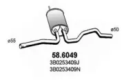 Mittelschalldämpfer ASSO 58.6049