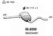 Mittelschalldämpfer ASSO 58.6050