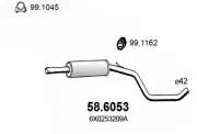 Mittelschalldämpfer ASSO 58.6053