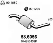 Mittelschalldämpfer ASSO 58.6056