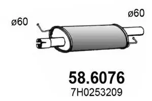 Mittelschalldämpfer ASSO 58.6076