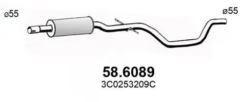 Mittelschalldämpfer ASSO 58.6089 Bild Mittelschalldämpfer ASSO 58.6089