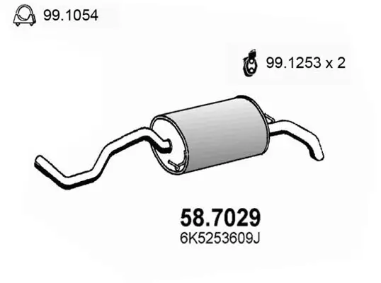 Endschalldämpfer ASSO 58.7029