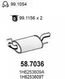Endschalldämpfer ASSO 58.7036