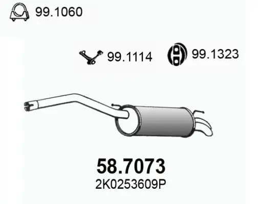 Endschalldämpfer ASSO 58.7073 Bild Endschalldämpfer ASSO 58.7073