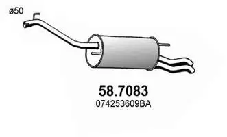Endschalldämpfer ASSO 58.7083 Bild Endschalldämpfer ASSO 58.7083