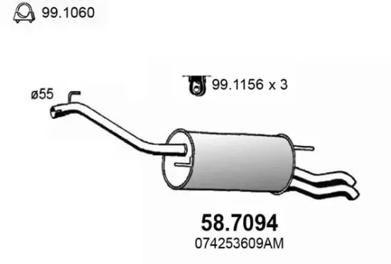 Endschalldämpfer ASSO 58.7094 Bild Endschalldämpfer ASSO 58.7094