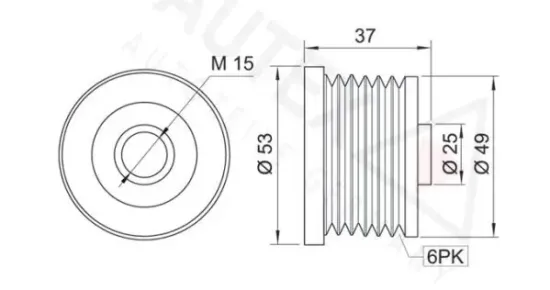 Generatorfreilauf AUTEX 621889 Bild Generatorfreilauf AUTEX 621889