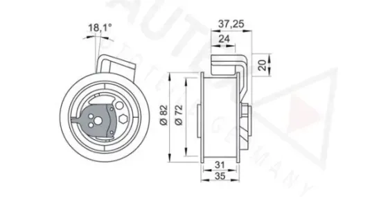 Spannrolle, Zahnriemen AUTEX 641264 Bild Spannrolle, Zahnriemen AUTEX 641264