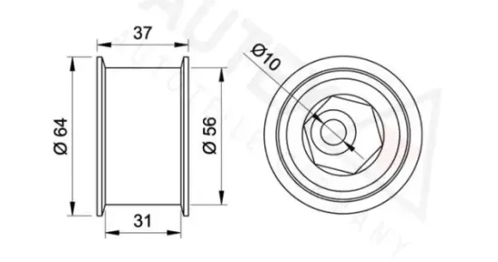 Umlenk-/Führungsrolle, Zahnriemen AUTEX 651440 Bild Umlenk-/Führungsrolle, Zahnriemen AUTEX 651440