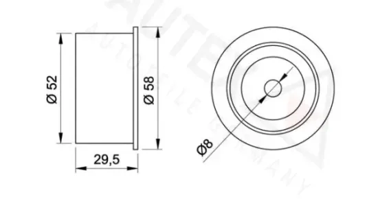 Umlenk-/Führungsrolle, Zahnriemen AUTEX 651451 Bild Umlenk-/Führungsrolle, Zahnriemen AUTEX 651451