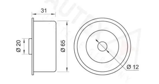 Umlenk-/Führungsrolle, Zahnriemen AUTEX 651462 Bild Umlenk-/Führungsrolle, Zahnriemen AUTEX 651462