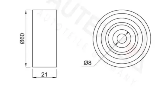 Umlenk-/Führungsrolle, Zahnriemen AUTEX 651501 Bild Umlenk-/Führungsrolle, Zahnriemen AUTEX 651501