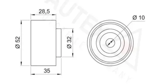 Umlenk-/Führungsrolle, Zahnriemen AUTEX 651560 Bild Umlenk-/Führungsrolle, Zahnriemen AUTEX 651560