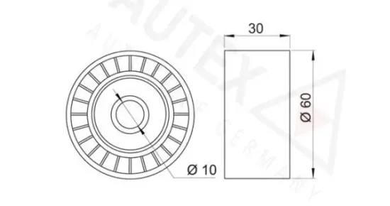 Umlenk-/Führungsrolle, Keilrippenriemen AUTEX 651746 Bild Umlenk-/Führungsrolle, Keilrippenriemen AUTEX 651746