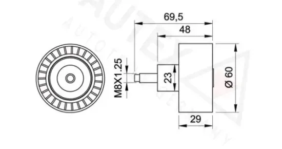 Umlenk-/Führungsrolle, Zahnriemen AUTEX 651777 Bild Umlenk-/Führungsrolle, Zahnriemen AUTEX 651777