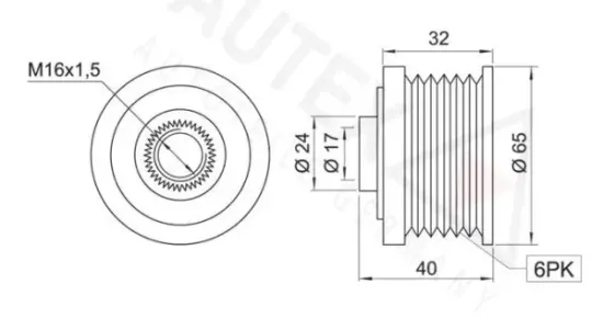 Generatorfreilauf AUTEX 654339 Bild Generatorfreilauf AUTEX 654339