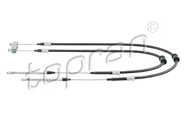 Seilzug, Feststellbremse hinten links hinten rechts TOPRAN 200 872