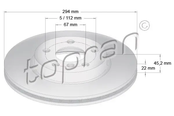 Bremsscheibe TOPRAN 503 019